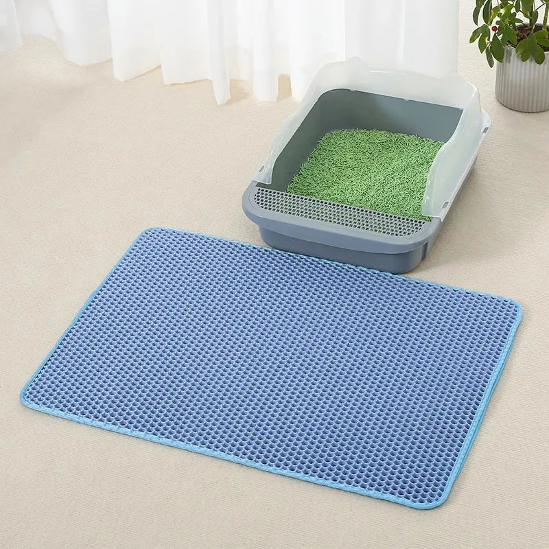 Tapis de litière pour chat double couche