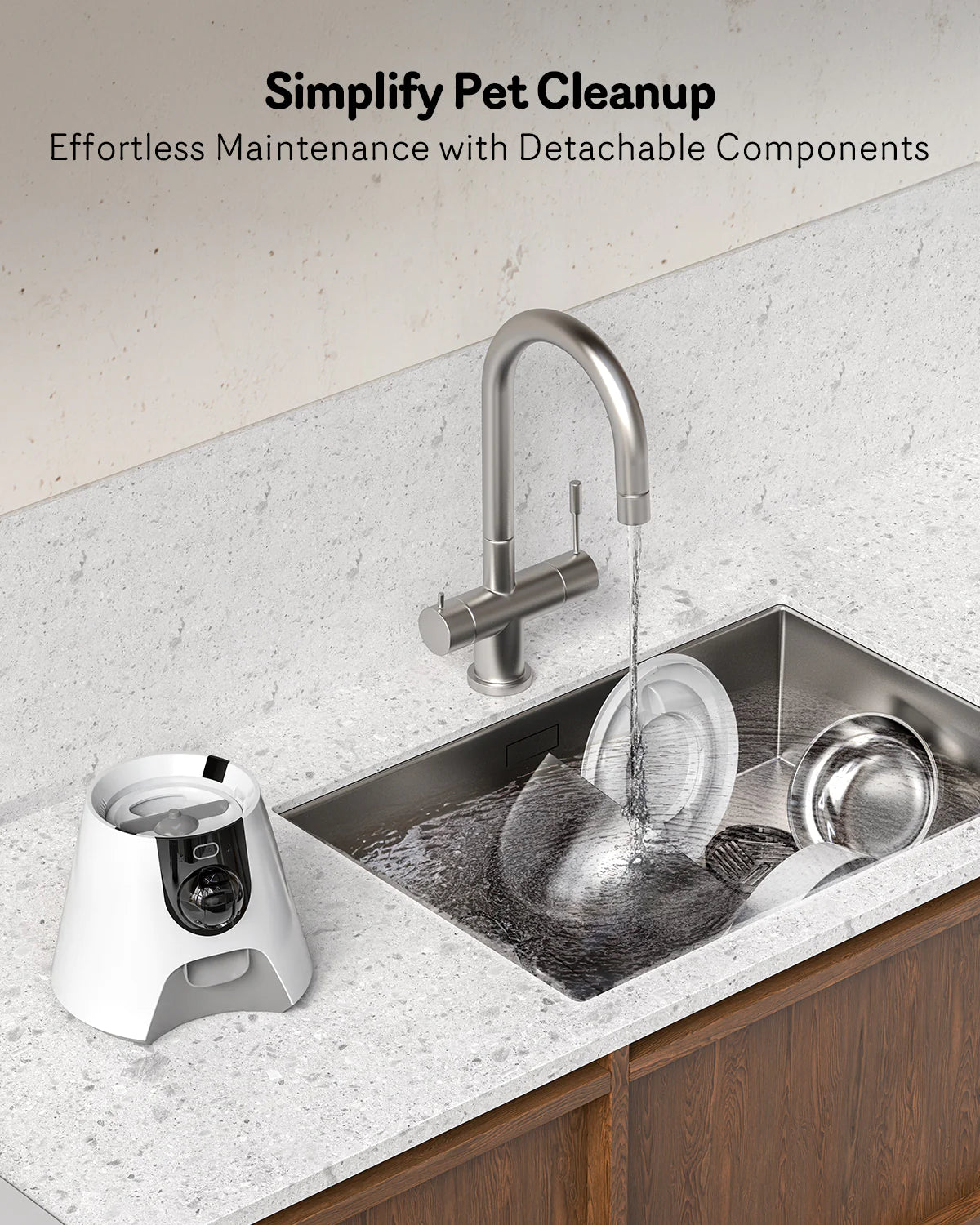 distributeur  à croquette automatique avec caméra intégré