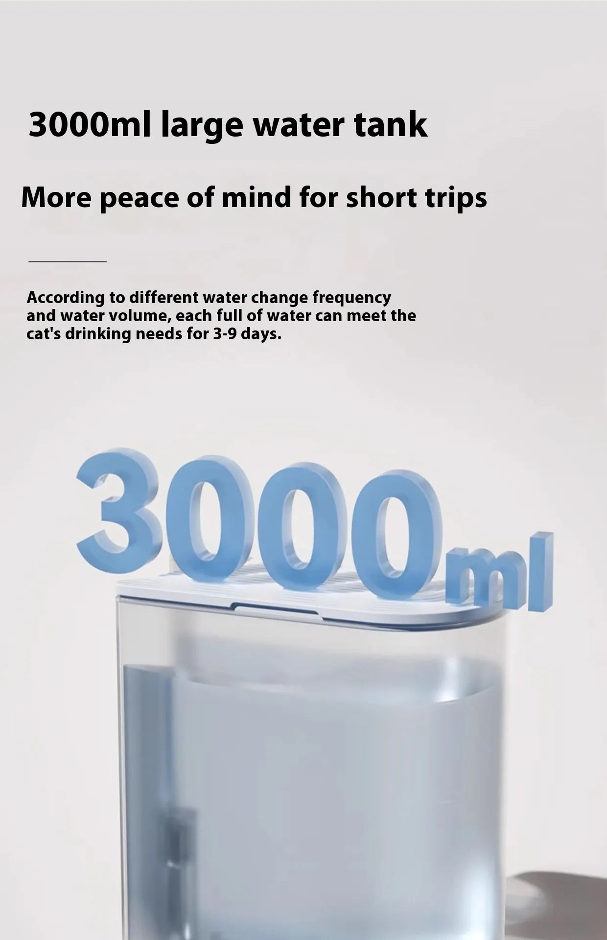 Fontaine à eau sans fil avec alertes intelligentes