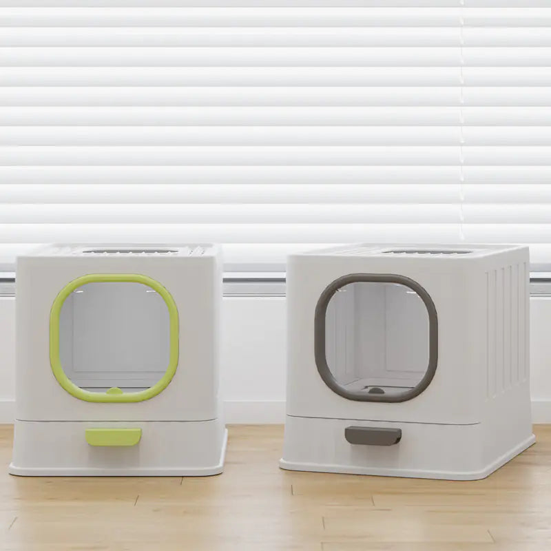 Bac à Litière Pliable et Fermé