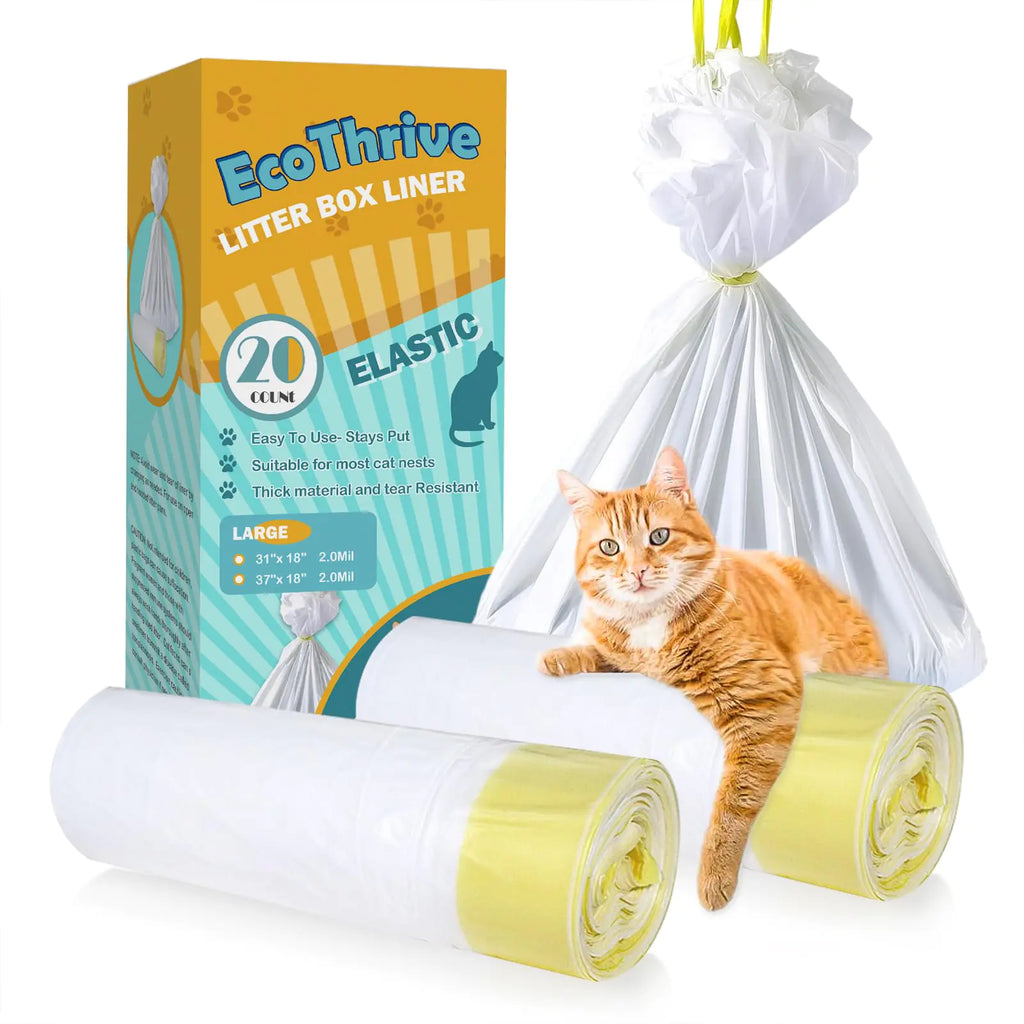 Lot de 20 sacs à litière pour chat (37 cm x 18 cm)