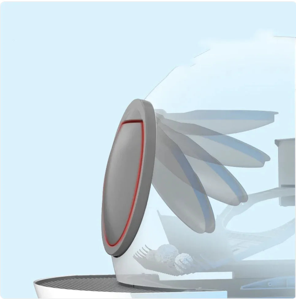 Bac à Litière Intelligent et Spacieux Fermé