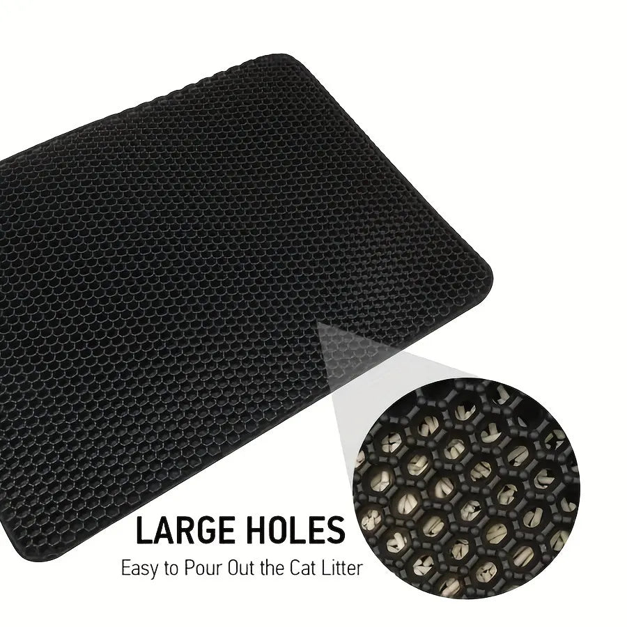 Tapis de litière pour chat double couche