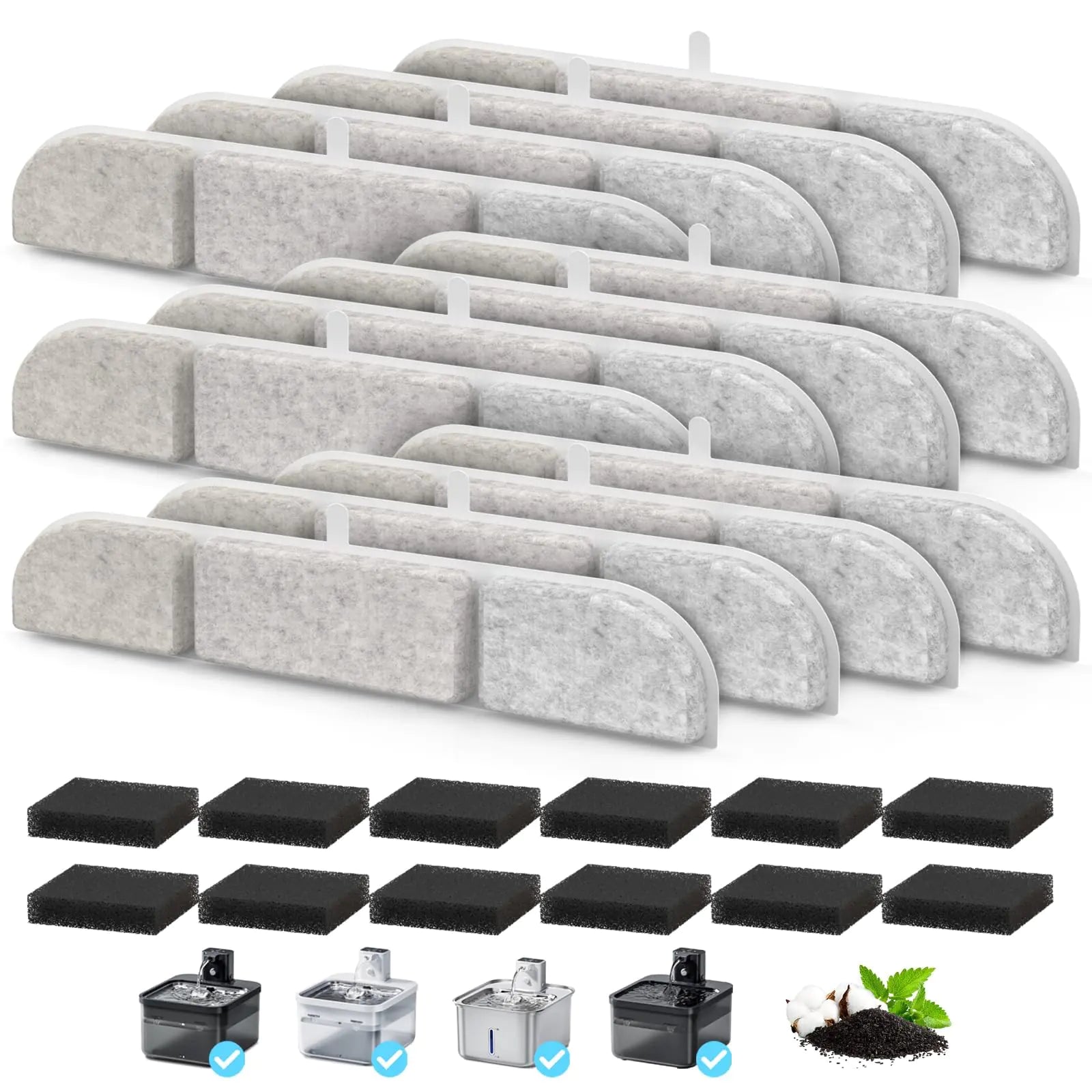 Paque de 12 de filtre pour fontaine à eau