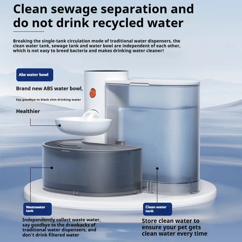 Fontaine à eau sans fil avec alertes intelligentes