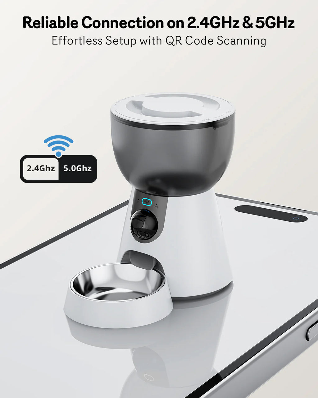 distributeur  à croquette automatique avec caméra intégré