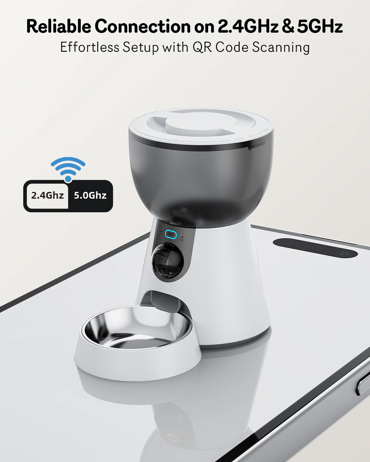 distributeur  à croquette automatique avec caméra intégré