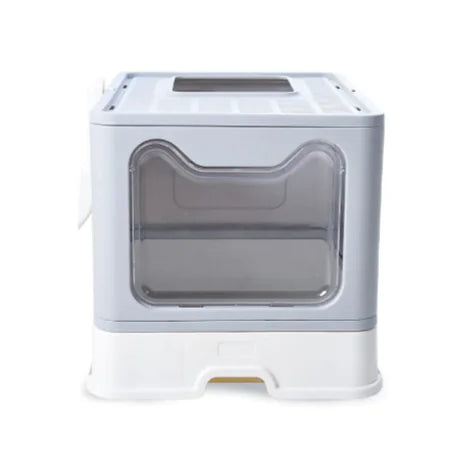 Bac à litière pliable et fermé pour chat